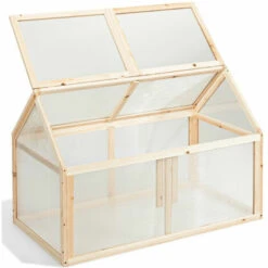 HELLOSHOP26 Mini Serre De Jardin 100x53x71cm Vitrages Transparents En Polycarbonate Plateau Supérieur Amovible - Transparent