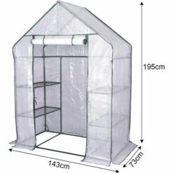 WOLTU Serre De Balcon/Jardin/Terrasse En PE. Serre à Tomate Avec Porte. Cadre En Acier. 143x73x195cm -France Serre de jardin Soldes 2022 38233208 4