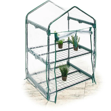 Relaxdays Serre De Jardin Balcon Terrasse Transportable Mobile 2-3 Ou 4 Étagères Portes, Transparent 4 Relaxdays Serre De Jardin Balcon Terrasse Transportable Mobile 2-3 Ou 4 Étagères Portes, Transparent – Image 2