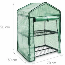 Relaxdays Serre De Jardin 60 X 46 Cm 2 étages Étagère Avec Bâche Amovible Balcon Terrasse Tente -France Serre de jardin Soldes 2022 40010053 4