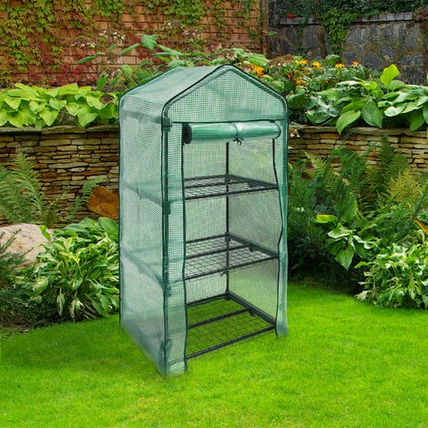 Relaxdays Serre De Jardin 60 X 46 Cm 3 étages Étagère Avec Bâche Amovible Balcon Terrasse Tente 4 Relaxdays Serre De Jardin 60 X 46 Cm 3 étages Étagère Avec Bâche Amovible Balcon Terrasse Tente – Image 2