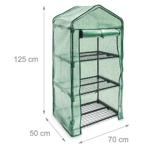 Relaxdays Serre De Jardin 60 X 46 Cm 3 étages Étagère Avec Bâche Amovible Balcon Terrasse Tente 6 Relaxdays Serre De Jardin 60 X 46 Cm 3 étages Étagère Avec Bâche Amovible Balcon Terrasse Tente – Image 4
