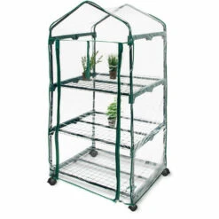 Relaxdays Serre De Jardin Avec Housse Roulette 3 Niveaux 130 X 70 X 48 Cm -France Serre de jardin Soldes 2022 40010069 4