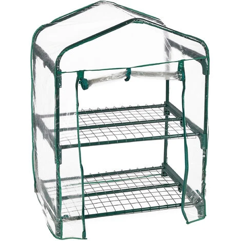 Relaxdays Serre De Balcon, Métal Et Plastique, H X L X P : 95 X 69 X 49 Cm, Taille Compacte, Verte/transparente 3 Relaxdays Serre De Balcon, Métal Et Plastique, H X L X P : 95 X 69 X 49 Cm, Taille Compacte, Verte/transparente