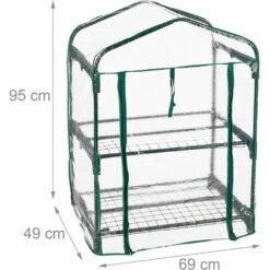 Relaxdays Serre De Balcon, Métal Et Plastique, H X L X P : 95 X 69 X 49 Cm, Taille Compacte, Verte/transparente 11 Relaxdays Serre De Balcon, Métal Et Plastique, H X L X P : 95 X 69 X 49 Cm, Taille Compacte, Verte/transparente -France Serre de jardin Soldes 2022 42666115 5