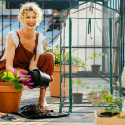 Relaxdays Serre De Balcon, Métal Et Plastique, H X L X P : 126 X 69 X 49 Cm, Taille Compacte, Verte/transparente -France Serre de jardin Soldes 2022 42666120 3