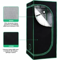 FEMOR Tente De Culture | Grow Tent En Serre | Chambre De Culture Intérieur | Tente Plante Chambre Noire (60 X 60 X 140 Cm) -France Serre de jardin Soldes 2022 43430337 2