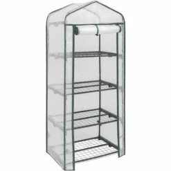 WOLTU Serre De Jardin PE. Serre Pour Légumes Avec Porte. Blanc. 69x49x158cm