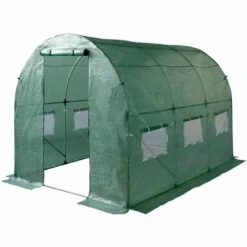 TERRE JARDIN Serre De Jardin Tunnel 6m2 Avec Bâche Renforcée