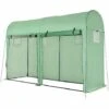 Outsunny Serre De Jardin Serre à Tomates Dim. 3L X 1l X 2H M 2 Portes Zippées Déroulantes 4 Fenêtres Enroulables Acier PE Haute Densité 140 G/m² Anti-UV Vert -France Serre de jardin Soldes 2022 45628520 1
