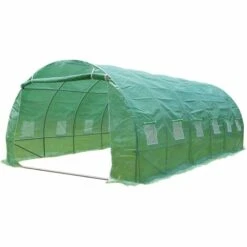 VOUNOT Grande Serre De Jardin Tunnel 18m2 En Acier Galvanise