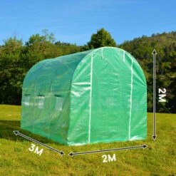 OXEO Serre De Jardin Tunnel 6m²- Bâche Armée Renforcé 3 X 2 X 2m - Structure Acier -France Serre de jardin Soldes 2022 47608208 3