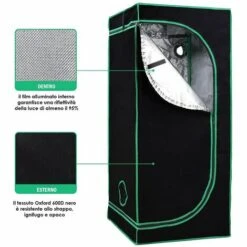 Homfa Tente De Croissance Des Plantes，Grow Tent En Serre | Chambre De Culture Intérieur | Tente Plante Chambre Noire (60 X 60 X 140 Cm)