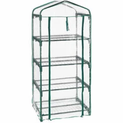 Relaxdays Serre De Balcon, Métal Et Plastique, H X L X P : 161 X 69 X 49 Cm, Taille Compacte, Verte/transparente -France Serre de jardin Soldes 2022 48740948 2