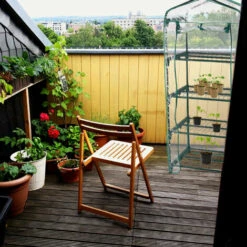 Relaxdays Serre De Balcon, Métal Et Plastique, H X L X P : 161 X 69 X 49 Cm, Taille Compacte, Verte/transparente -France Serre de jardin Soldes 2022 48740948 4