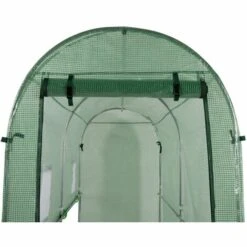 IDMARKET Serre à Tomates Relevable Verte 2 Fenêtres Avec Moustiquaire Et Porte Zippée -France Serre de jardin Soldes 2022 49901817 5