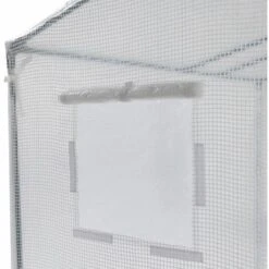 IDMARKET Serre De Jardin Blanche Toutes Saisons Avec Fenêtre Et Porte Zippée -France Serre de jardin Soldes 2022 49901819 5