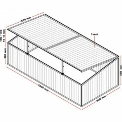 HELLOSHOP26 Mini Serre De Jardin En Aluminium Et Polycarbonate 100 X 60 X40 Cm Ouverture Par Vérin Potager - Vert -France Serre de jardin Soldes 2022 50062300 3