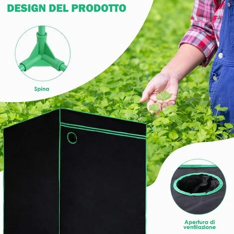 FIXKIT Tente De Croissance Des Plantes,Grow Tent En Serre | Chambre De Culture Intérieur | Tente Plante Chambre Noire (60 X 60 X 140 Cm) 5 FIXKIT Tente De Croissance Des Plantes,Grow Tent En Serre | Chambre De Culture Intérieur | Tente Plante Chambre Noire (60 X 60 X 140 Cm) – Image 3