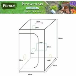 FIXKIT Tente De Croissance Des Plantes,Grow Tent En Serre | Chambre De Culture Intérieur | Tente Plante Chambre Noire (60 X 60 X 140 Cm) 10 FIXKIT Tente De Croissance Des Plantes,Grow Tent En Serre | Chambre De Culture Intérieur | Tente Plante Chambre Noire (60 X 60 X 140 Cm) -France Serre de jardin Soldes 2022 50101807 4