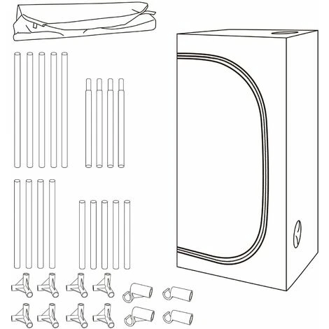 FIXKIT Tente De Croissance Des Plantes,Grow Tent En Serre | Chambre De Culture Intérieur | Tente Plante Chambre Noire (60 X 60 X 140 Cm) 7 FIXKIT Tente De Croissance Des Plantes,Grow Tent En Serre | Chambre De Culture Intérieur | Tente Plante Chambre Noire (60 X 60 X 140 Cm) – Image 5