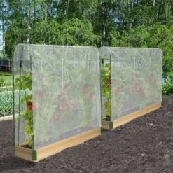 IDMARKET Duo Serres à Tomates Modulable Spéciale Croissance Kit Complet Bâche + Support -France Serre de jardin Soldes 2022 50440723 3
