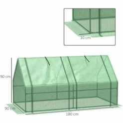 Outsunny Mini Serre De Jardin Serre à Tomates Dim. 180L X 90l X 90H Cm Acier PE Haute Densité 140 G/m² Anti-UV 2 Fenêtres Zippées Enroulables Vert - Vert 9 Outsunny Mini Serre De Jardin Serre à Tomates Dim. 180L X 90l X 90H Cm Acier PE Haute Densité 140 G/m² Anti-UV 2 Fenêtres Zippées Enroulables Vert - Vert -France Serre de jardin Soldes 2022 50909090 3