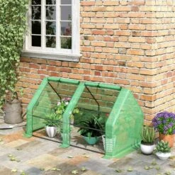 Outsunny Mini Serre De Jardin Serre à Tomates Dim. 180L X 90l X 90H Cm Acier PE Haute Densité 140 G/m² Anti-UV 2 Fenêtres Zippées Enroulables Vert - Vert 10 Outsunny Mini Serre De Jardin Serre à Tomates Dim. 180L X 90l X 90H Cm Acier PE Haute Densité 140 G/m² Anti-UV 2 Fenêtres Zippées Enroulables Vert - Vert -France Serre de jardin Soldes 2022 50909090 4