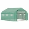 Outsunny Serre Tunnel De Jardin Grande Taille Dim. 3,47L X 3l X 2H M - 6 Fenêtres Et Porte Zippée Enroulable - Acier Galvanisé PE Haute Densité Vert 1 Outsunny Serre Tunnel De Jardin Grande Taille Dim. 3,47L X 3l X 2H M - 6 Fenêtres Et Porte Zippée Enroulable - Acier Galvanisé PE Haute Densité Vert -France Serre de jardin Soldes 2022 50909110 1