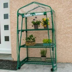 OXEO Serre De Jardin 3 étages Avec Bâche Transparente 69x49x125cm -France Serre de jardin Soldes 2022 51264905 3