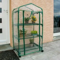 OXEO Serre De Jardin 3 étages Avec Bâche Transparente 69x49x125cm -France Serre de jardin Soldes 2022 51264905 4