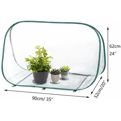 1 Pièces Petit Serre De Jardin Mini Pop Up Serre Protection Plantes Tente Fleur Abri Backyard Balcon Terrasse Serres De Culture En PVC Pour Intérieur Ou Extérieur 90x52x62 Cm,Starlight 4 1 Pièces Petit Serre De Jardin Mini Pop Up Serre Protection Plantes Tente Fleur Abri Backyard Balcon Terrasse Serres De Culture En PVC Pour Intérieur Ou Extérieur 90x52x62 Cm,Starlight – Image 2