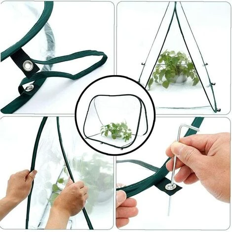 1 Pièces Petit Serre De Jardin Mini Pop Up Serre Protection Plantes Tente Fleur Abri Backyard Balcon Terrasse Serres De Culture En PVC Pour Intérieur Ou Extérieur 90x52x62 Cm,Starlight 5 1 Pièces Petit Serre De Jardin Mini Pop Up Serre Protection Plantes Tente Fleur Abri Backyard Balcon Terrasse Serres De Culture En PVC Pour Intérieur Ou Extérieur 90x52x62 Cm,Starlight – Image 3