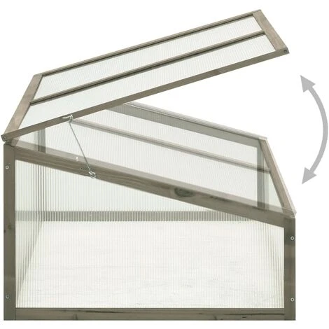 YOUTHUP Serre 100x65x40 Cm Bois De Sapin 6 YOUTHUP Serre 100x65x40 Cm Bois De Sapin – Image 4