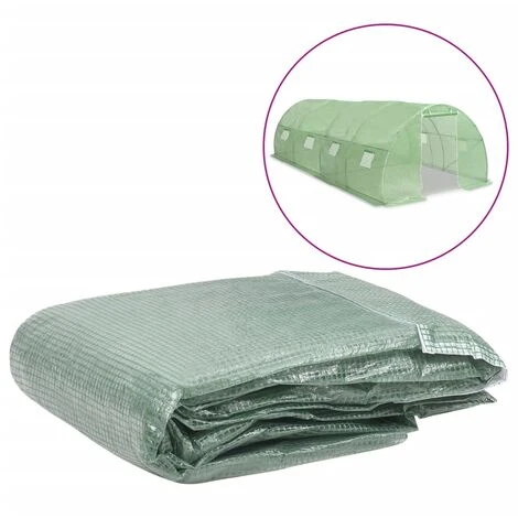 YOUTHUP Couverture De Remplacement De Serre (18 M²) 300x600x200 Cm Vert 3 YOUTHUP Couverture De Remplacement De Serre (18 M²) 300x600x200 Cm Vert