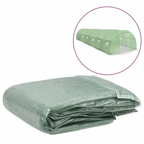 YOUTHUP Couverture De Remplacement De Serre (27 M²) 300x900x200 Cm Vert 3 YOUTHUP Couverture De Remplacement De Serre (27 M²) 300x900x200 Cm Vert