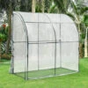 Serre De Jardin Adossée Juta En Acier Et PVC à Porte Zippée 100 X 200 X 215 Cm [en.casa] -France Serre de jardin Soldes 2022 51903992 1