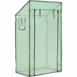 Serre De Tomates Marzano En Acier Et Polyéthylène à Porte Et 2 Fenêtres Zippée 100 X 60 X 143 - 174 Cm Vert [en.casa] -France Serre de jardin Soldes 2022 51903993 3