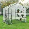 Serre De Jardin Grünau En Acier Et PVC Avec étagères Intégrées 200 X 200 X 220 Cm [en.casa]