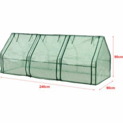 Châssis De Jardin Höflein à 3 Fenêtres En Acier Et Polyéthylène 240 X 90 X 90 Cm Vert [en.casa] -France Serre de jardin Soldes 2022 51904000 4