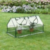 Châssis De Jardin Laubach à 2 Fenêtres En Acier Et PVC 120 X 60 X 60 Cm [en.casa] -France Serre de jardin Soldes 2022 51904001 1
