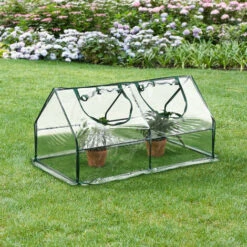 Châssis De Jardin Laubach à 2 Fenêtres En Acier Et PVC 120 X 60 X 60 Cm [en.casa]