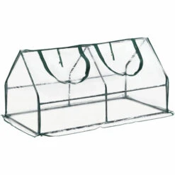 Châssis De Jardin Laubach à 2 Fenêtres En Acier Et PVC 120 X 60 X 60 Cm [en.casa] -France Serre de jardin Soldes 2022 51904001 3