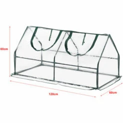 Châssis De Jardin Laubach à 2 Fenêtres En Acier Et PVC 120 X 60 X 60 Cm [en.casa] -France Serre de jardin Soldes 2022 51904001 4