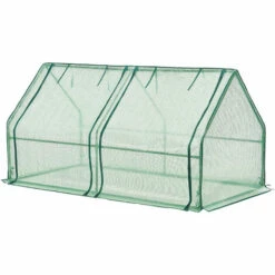 Châssis De Jardin Nissewaard à 2 Fenêtres En Acier Et Polyéthylène 180 X 90 X 90 Cm Vert [en.casa] -France Serre de jardin Soldes 2022 51904022 3