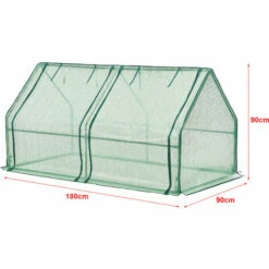 Châssis De Jardin Nissewaard à 2 Fenêtres En Acier Et Polyéthylène 180 X 90 X 90 Cm Vert [en.casa] -France Serre de jardin Soldes 2022 51904022 4