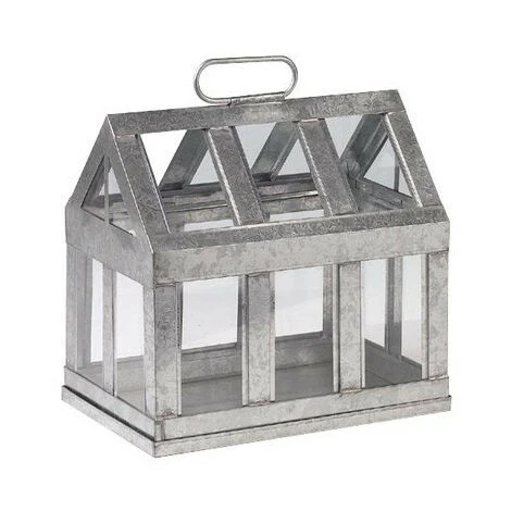Mini Serre En Zinc Et Verre. Gris. Marque : Aubry Gaspard. Réf. : GSR1020V - Gris 3 Mini Serre En Zinc Et Verre. Gris. Marque : Aubry Gaspard. Réf. : GSR1020V - Gris