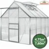 GARDEBRUK Serre De Jardin En Aluminium Avec 2 Fenêtres - 7,6 M³ - Sans Fondation Abri Pour Plantes Légumes -France Serre de jardin Soldes 2022 52055230 1
