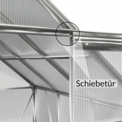 GARDEBRUK Serre De Jardin En Aluminium Avec 2 Fenêtres - 7,6 M³ - Sans Fondation Abri Pour Plantes Légumes -France Serre de jardin Soldes 2022 52055230 5