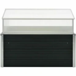 Topdeal Serre Anthracite 100x100x77 Cm Acier Galvanisé -France Serre de jardin Soldes 2022 52091549 3